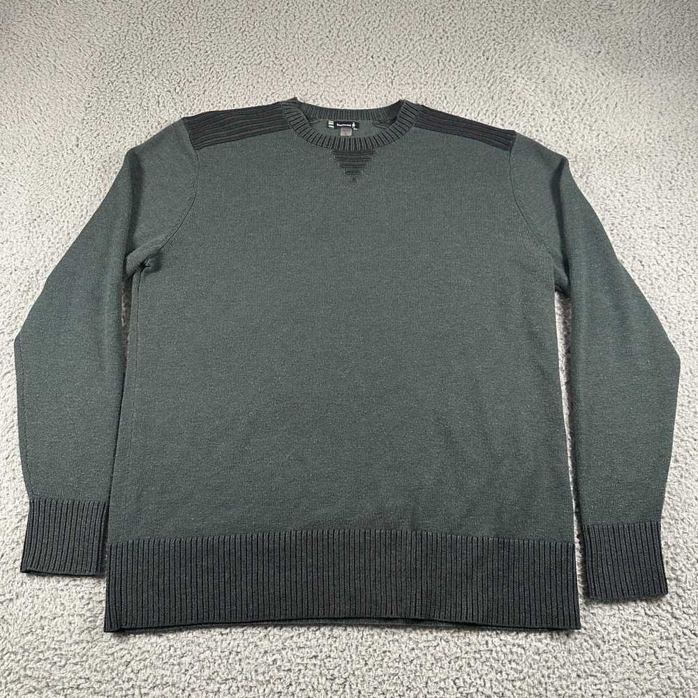 Smartwool‎ Sweater Mens L Green Wool Blend Crewneck Knit Pullover Long Sleeve